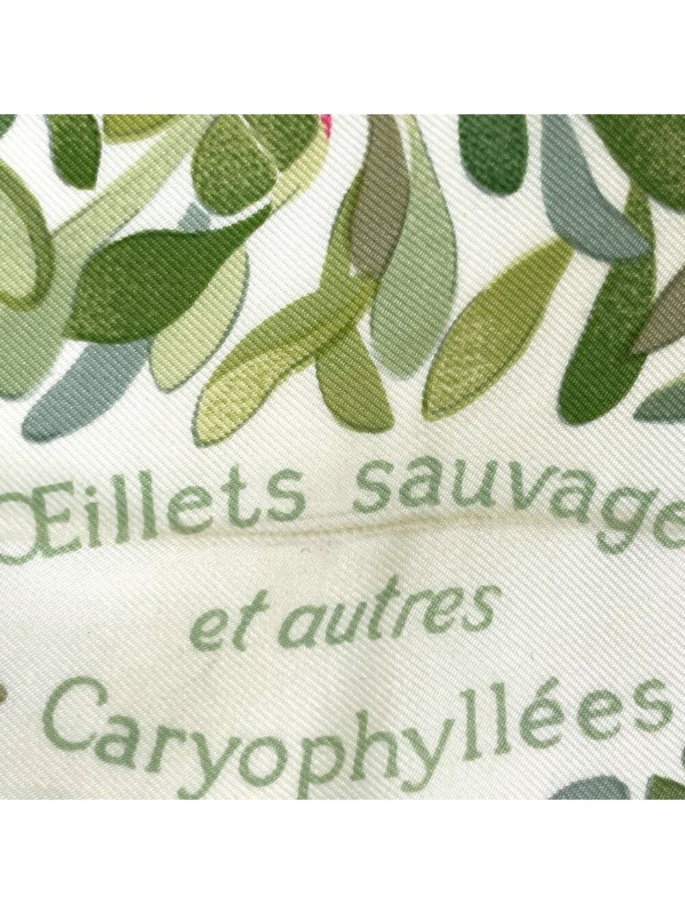 Hermes Carre 90 Oeillets Sauvages Et Autres Caryophyllees Scarf Wild Carnations View 4